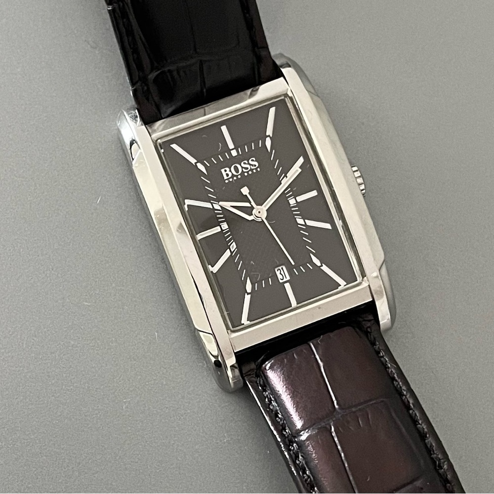 Hugo Boss Mens Watch - Black Leather